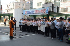 진주소방서, 삼전플라자(탑마트) 합동소방훈련 실시