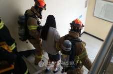 삼척소방서, 삼척여자고등학교 합동소방훈련 실시