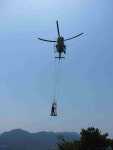아산소방서, 배방산 산악 사고자 헬기 이송