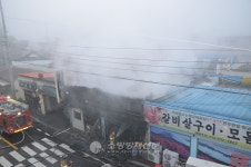 합천소방서, 삼가시장 상가 화재 진압