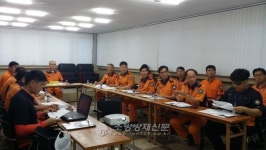 의령소방서, 불시 긴급구조통제단 도상훈련 실시