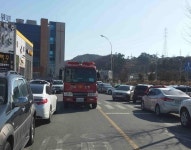 순천소방서, 소방차 출동로 확보훈련
