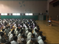 여수 여서119, 문수중학교 합동소방훈련 및 소방안전교육 실시