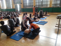 순천소방서, 풍덕중학교 심폐소생술 및 공공기관 합동훈련 실시
