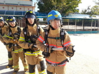 하동소방서, 진교중학교 미래소방관 체험교실 운영