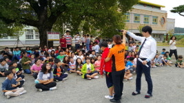 순천 저전119, 도사초등학교와 합동소방훈련 실시