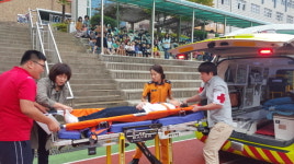 여수소방서, 성산초등학교 합동소방훈련