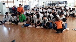 순천 연향119, 이수중학교 소방안전교육 및 응급처치교육