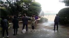 여수 연등119, 여수 중앙여자고등하교 합동소방훈련