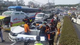 진주소방서, 개양오거리 교통사고 현장 인명구조