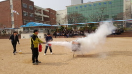 김해서부소방서, 대청고등학교 기숙사 합동소방훈련