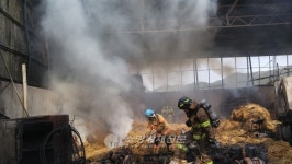 해남 송지119, 축사 화재진압