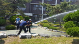 여수소방서, 여수고등학교 합동소방훈련