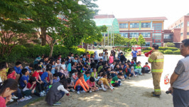 담양 옥과119,  입면초등학교 대상 소방합동훈련