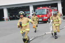 강원고성소방서, 강원도 소방기술경연대회 앞두고 시연회