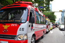 강남소방서, 고층 건물 화재진압훈련