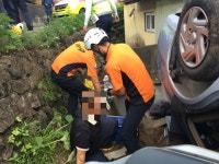 하동소방서, 차량 추락사고 구조