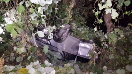 의령소방서, 대의고개 SUV 차량 전복사고 구조출동