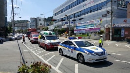 통영소방서, 소방차 길 터주기 국민참여 훈련