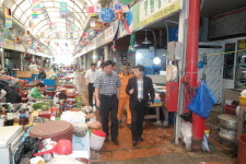 통영소방서장, 추석명절 대비 전통시장 현지 확인