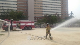 청주동부소방서, 상당초등학교와 합동소방훈련