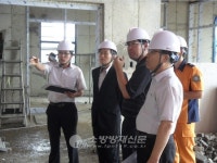 성주소방서장, 선남119안전센터 공사현장 점검