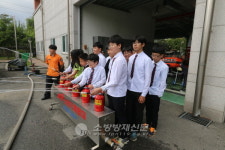 청주동부소방서, 미원중학교 미래소방관 체험교실
