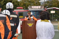 통영소방서, 도단위 불시통제단 가동 사전훈련