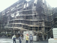 부산 한바다중학교 공사 중 불… 근로자 숨져