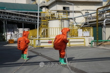 조치원소방서, 쌍용C&B 유해화학물질 누출사고 대응