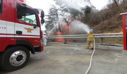 달성 논공119, 산불대응 합동소방훈련