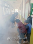 평창소방서, 횡계초 합동소방훈련