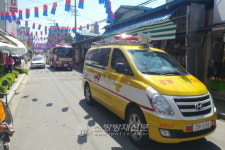 하동소방서, 6개 전통시장 동시 소방차출동로 확보 훈련