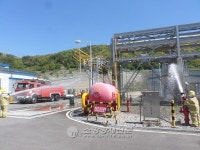 여수 화학119구조대, 알버말케미컬코리아(유) 자체 소방훈련