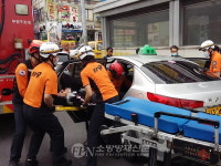 부평소방서, 부평공고 사거리 교통사고… 1명 구조