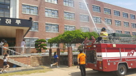 목포소방서, 목포중앙여중 합동소방훈련