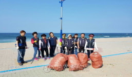 삼척 근덕 의소대, 맹방해수욕장서 자연정화 활동