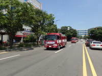 광주북부소방서, 소방차 길 터주기 훈련