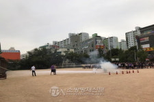 부평소방서, 동암중 합동소방훈련 