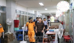 남화영 대구소방안전본부장, 달성관내 전통시장 현장 확인