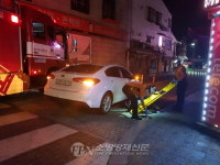 속초소방서, 차 대 보행자 교통사고 신속한 인명구조