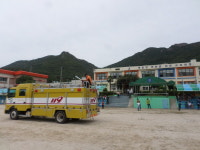 여수 봉산119, 초등학교 소방차 그리기 지원