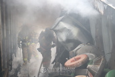 안성 돈사 화재… 돼지 550마리 죽어
