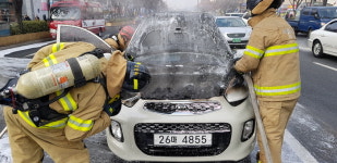 강동소방서, 천호대로 도로상 차량 화재