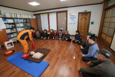 고성소방서, 흘리통합경로당 소방안전 교육