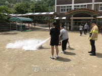 삼척소방서, 도계여중 공공기관 합동 소방훈련