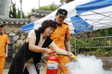 용산소방서, 서빙고부군당 지역주민 소방훈련