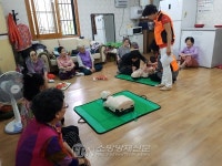 김해동부소방서 여성 의소대, 경로당 대상 소방안전 교육