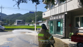 통영소방서, 폭염 대비 살수지원