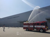 청주서부소방서, 오송(주)서흥 1공장 합동 소방훈련